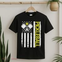US Flag Pickleball Player Paddleball Lover T-Shirt thumb 2