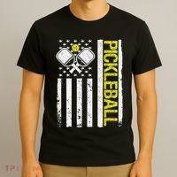 US Flag Pickleball Player Paddleball Lover T-Shirt thumb 3