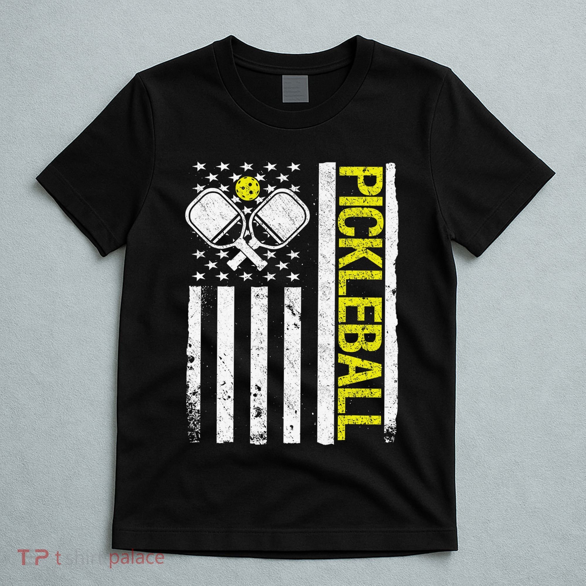 US Flag Pickleball Player Paddleball Lover T-Shirt