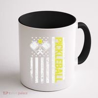 US Flag Pickleball Player Paddleball Lover Coffee Mug thumb 1