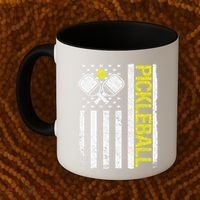US Flag Pickleball Player Paddleball Lover Coffee Mug thumb 2
