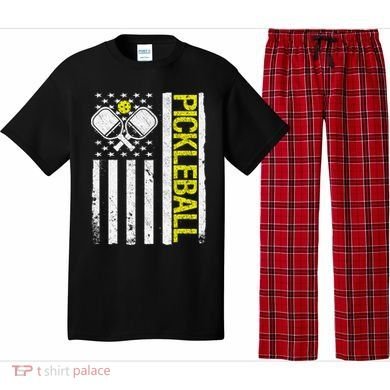 US Flag Pickleball Player Paddleball Lover Pajama Set