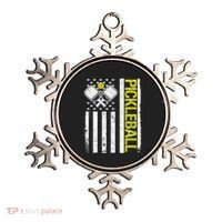 US Flag Pickleball Player Paddleball Lover Ornament thumb 0