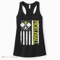 US Flag Pickleball Player Paddleball Lover Women's Tank Top thumb 0