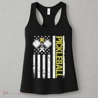 US Flag Pickleball Player Paddleball Lover Women's Tank Top thumb 3