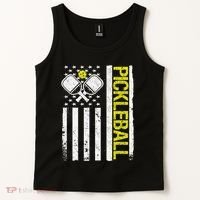 US Flag Pickleball Player Paddleball Lover Tank Top thumb 2