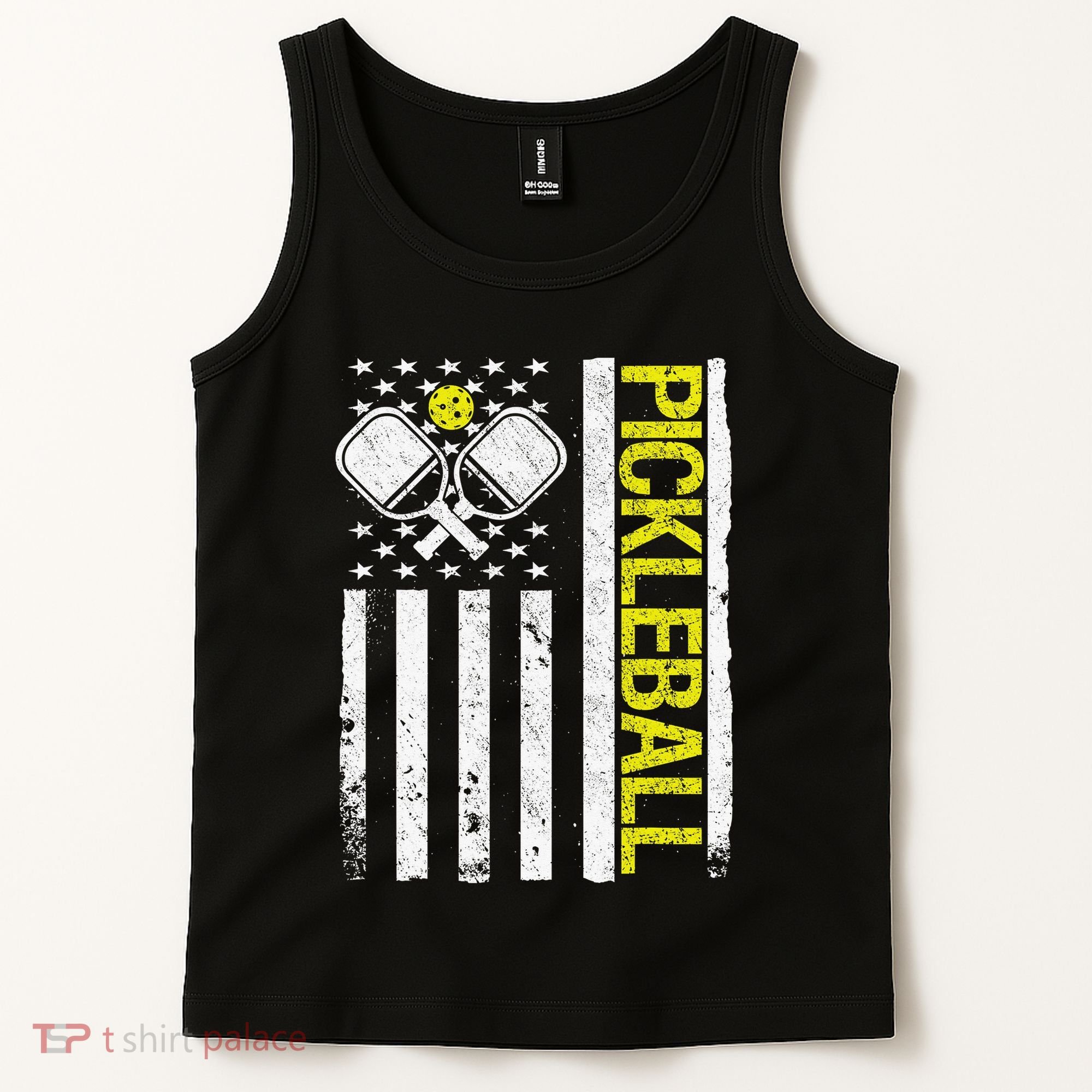 US Flag Pickleball Player Paddleball Lover Tank Top