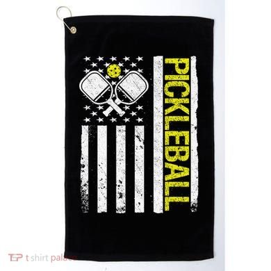 US Flag Pickleball Player Paddleball Lover Golf Towel