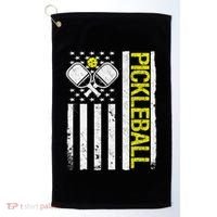 US Flag Pickleball Player Paddleball Lover Golf Towel thumb 0