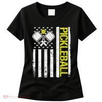 US Flag Pickleball Player Paddleball Lover Women's T-Shirt thumb 0