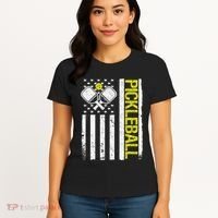 US Flag Pickleball Player Paddleball Lover Women's T-Shirt thumb 4