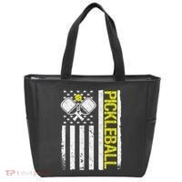 US Flag Pickleball Player Paddleball Lover Tote Bag thumb 0