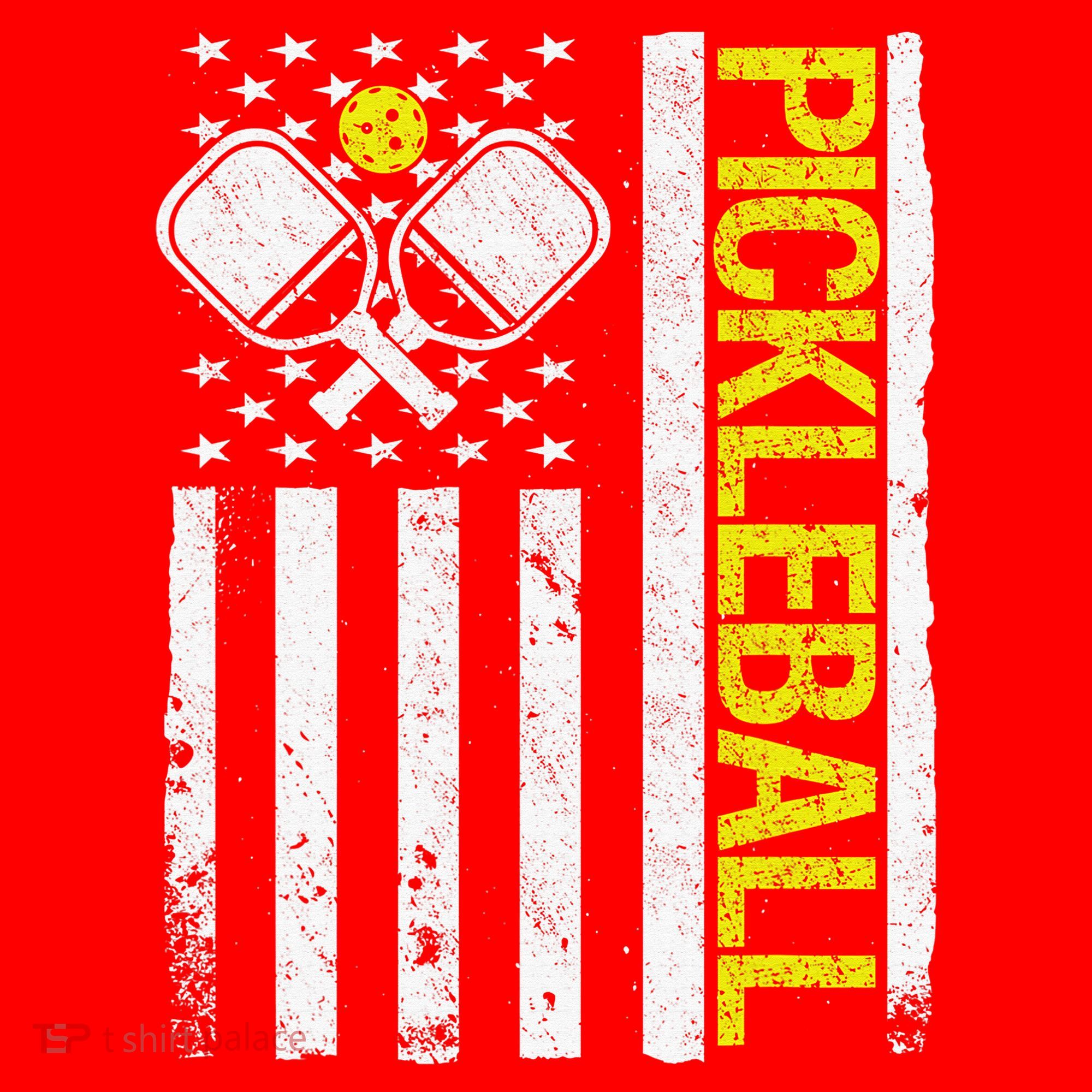 US Flag Pickleball Player Paddleball Lover Santa Hat