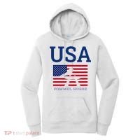 Usa Flag Pommel Horse Gymnastics Team American Gymnast Women's Hoodie thumb 0