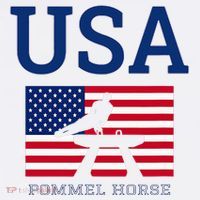 Usa Flag Pommel Horse Gymnastics Team American Gymnast Women's Tank Top thumb 5