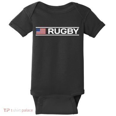 Usa Flag Rugby Baby Bodysuit