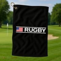 Usa Flag Rugby Golf Towel thumb 1