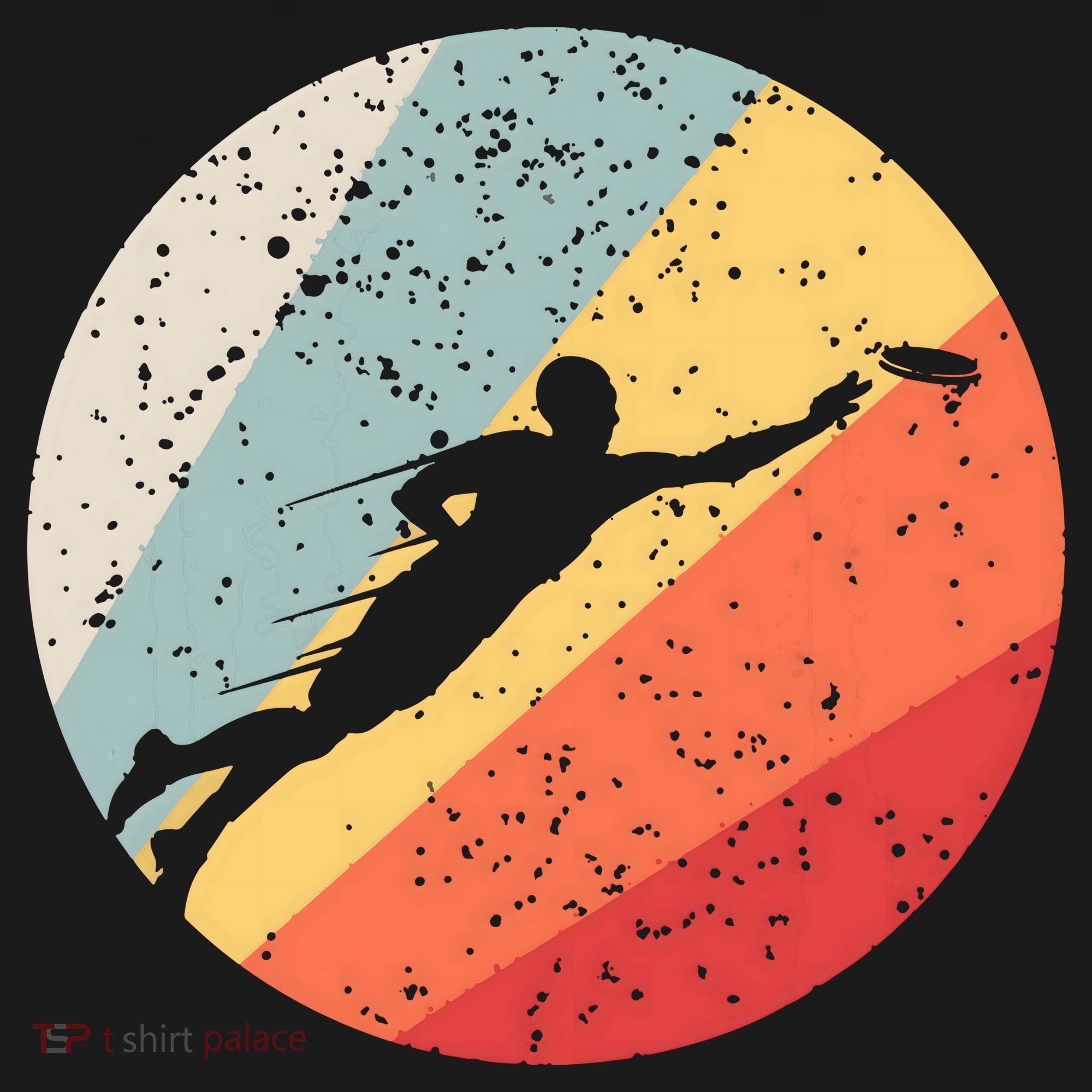 Ultimate Frisbee Retro Distressed Backpack