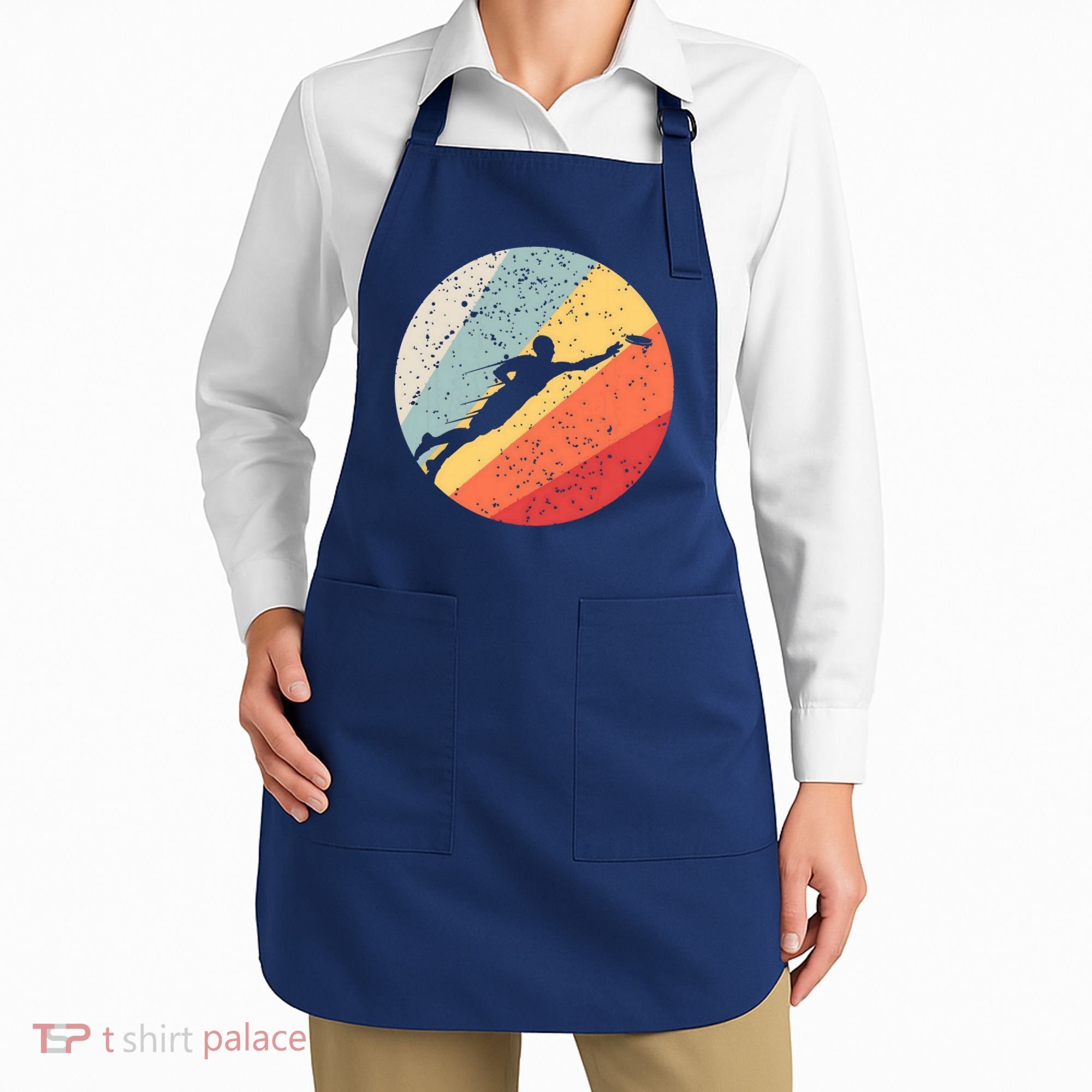 Ultimate Frisbee Retro Distressed Apron