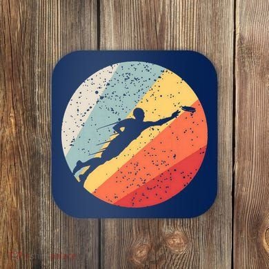 Ultimate Frisbee Retro Distressed Coaster