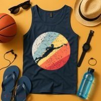 Ultimate Frisbee Retro Distressed Tank Top thumb 4