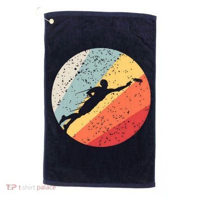 Ultimate Frisbee Retro Distressed Golf Towel