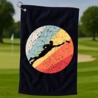 Ultimate Frisbee Retro Distressed Golf Towel thumb 1