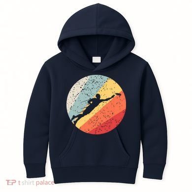 Ultimate Frisbee Retro Distressed Kids Hoodie