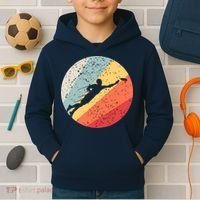 Ultimate Frisbee Retro Distressed Kids Hoodie thumb 2