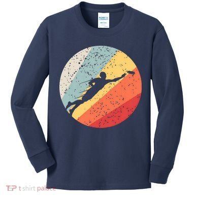 Ultimate Frisbee Retro Distressed Kids Long Sleeve Shirt