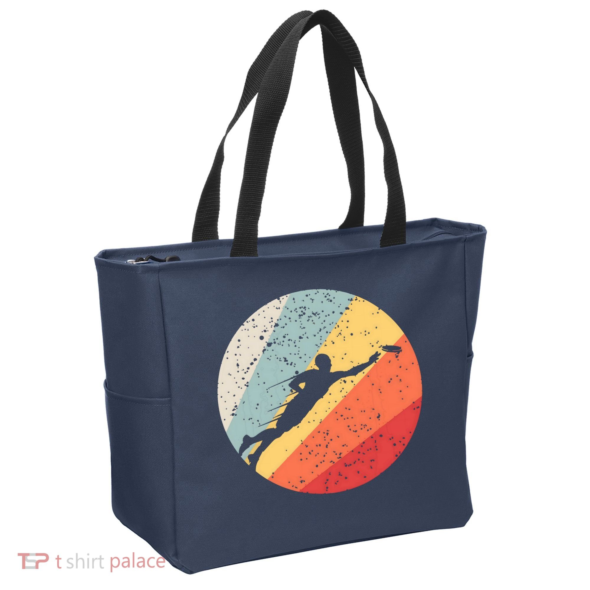 Ultimate Frisbee Retro Distressed Tote Bag