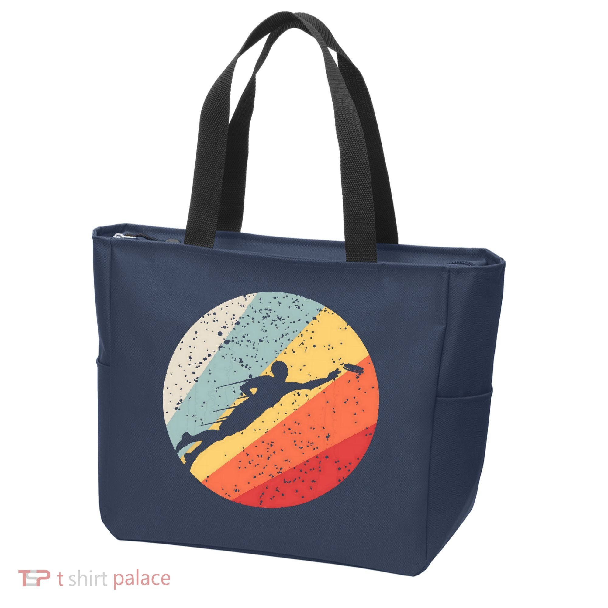 Ultimate Frisbee Retro Distressed Tote Bag