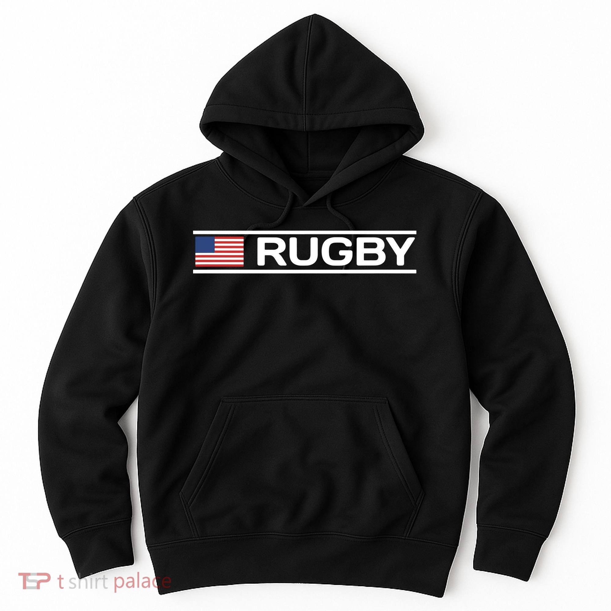 USA Flag Rugby Hoodie