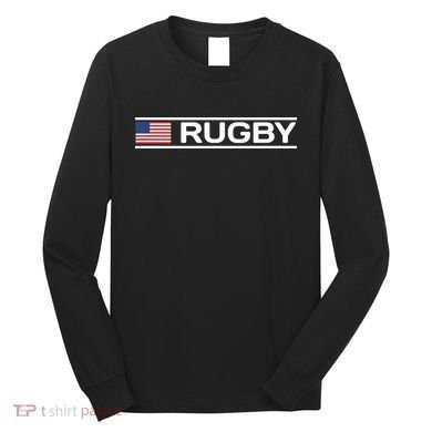 USA Flag Rugby Long Sleeve Shirt