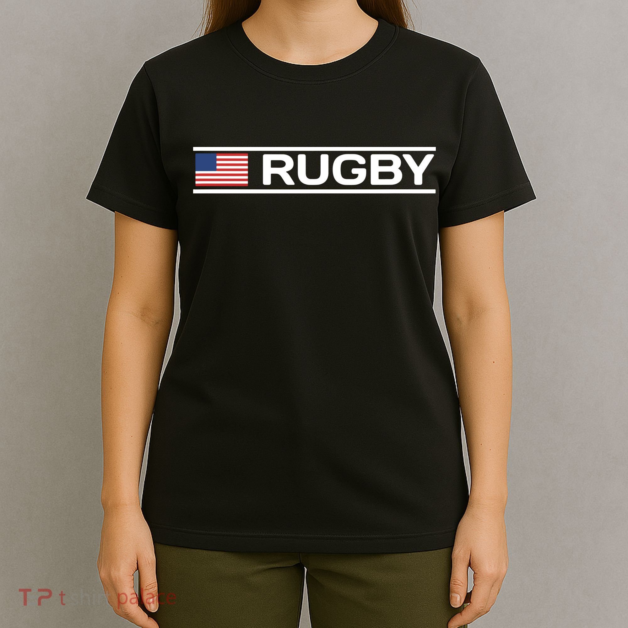 USA Flag Rugby T-Shirt