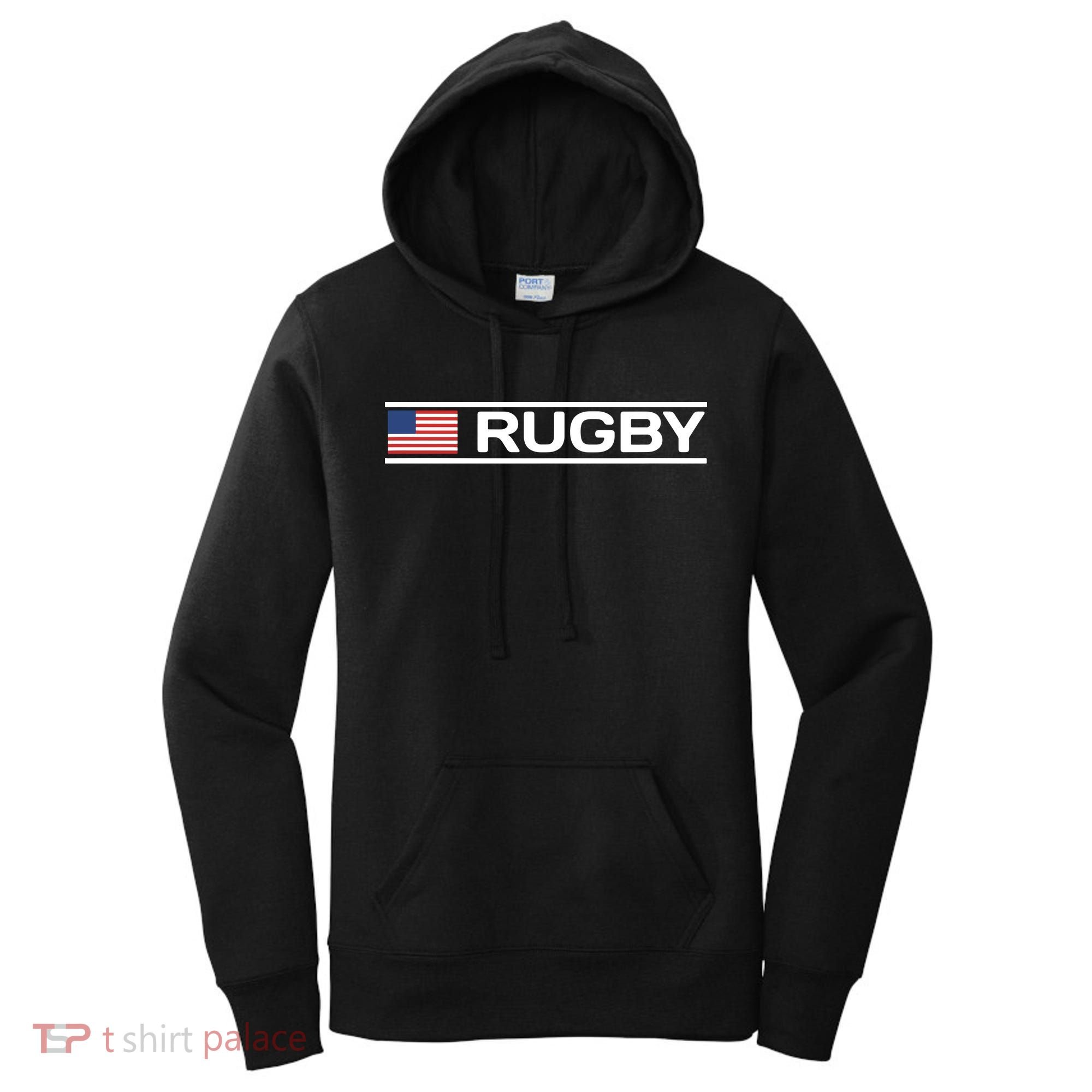 USA Flag Rugby Women's Hoodie