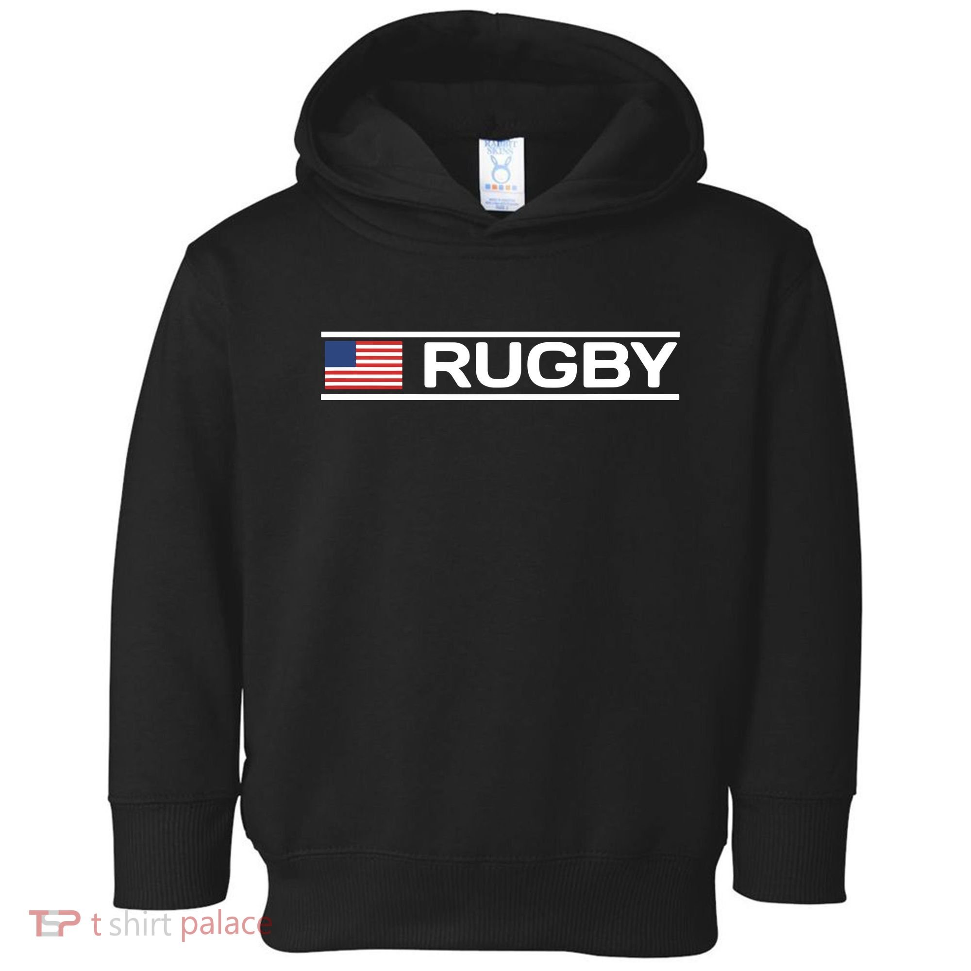 USA Flag Rugby Toddler Hoodie