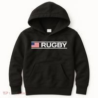 USA Flag Rugby Kids Hoodie thumb 0