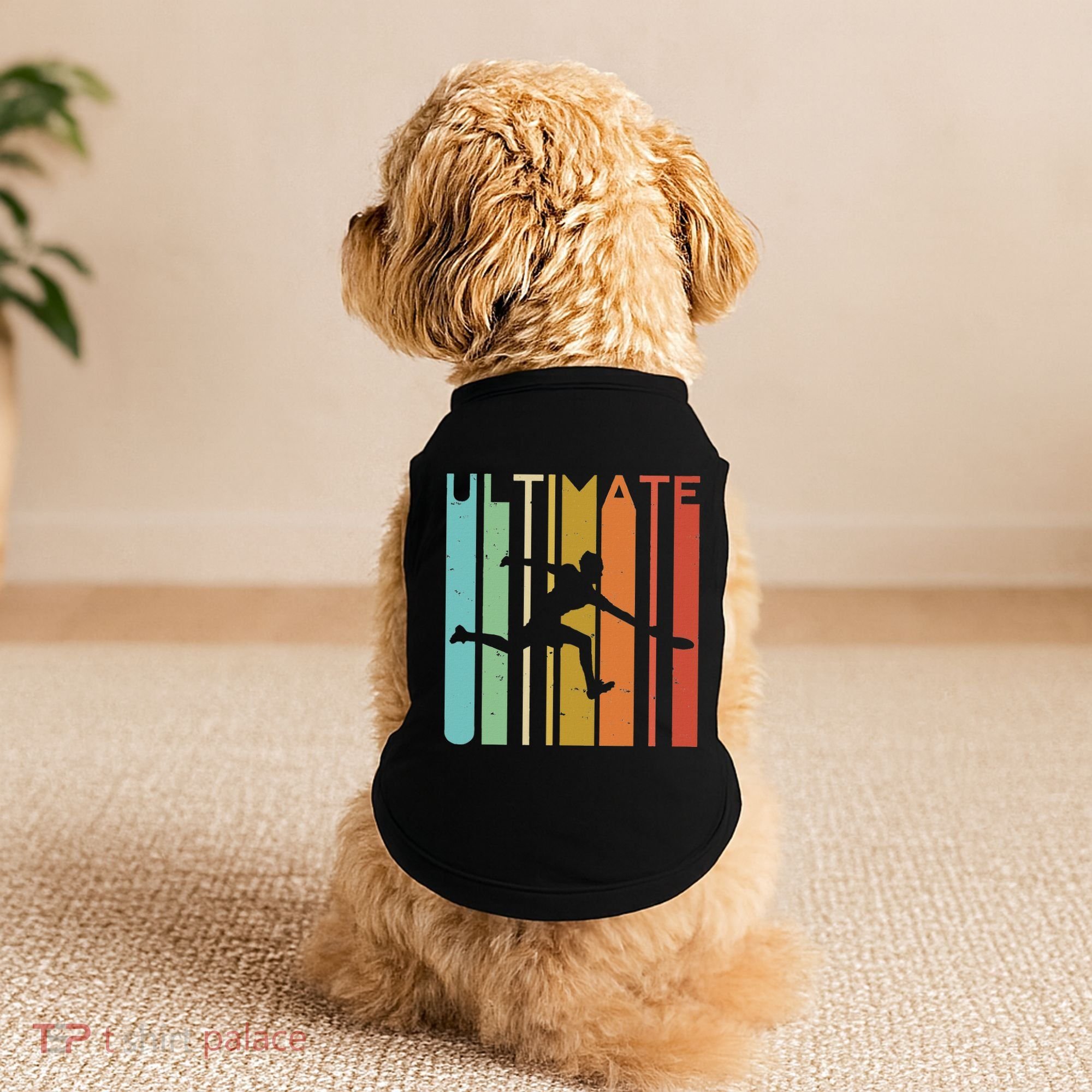 Ultimate Frisbee Retro Player Doggie Tank