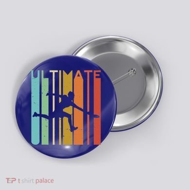 Ultimate Frisbee Retro Player Button