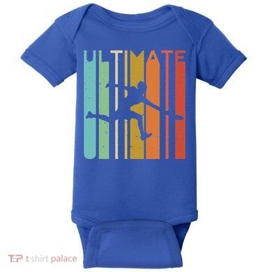 Ultimate Frisbee Retro Player Baby Bodysuit