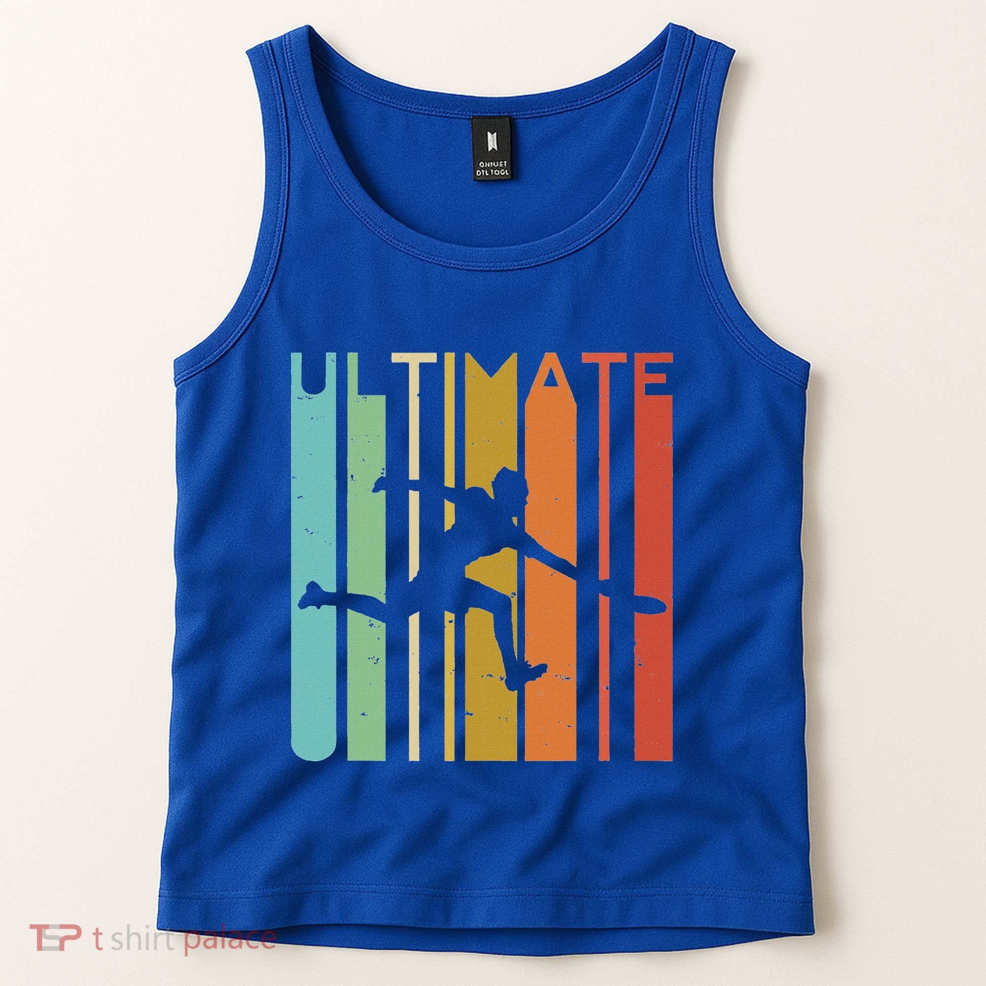 Ultimate Frisbee Retro Player Tank Top