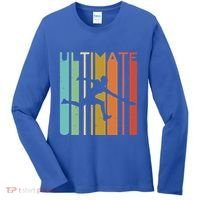 Ultimate Frisbee Retro Player Women's Long Sleeve Shirt thumb 0