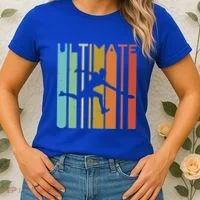Ultimate Frisbee Retro Player Women's T-Shirt thumb 2