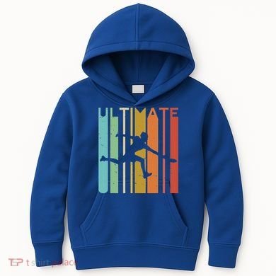 Ultimate Frisbee Retro Player Kids Hoodie
