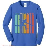 Ultimate Frisbee Retro Player Kids Long Sleeve Shirt thumb 0