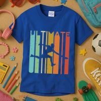 Ultimate Frisbee Retro Player Kids T-Shirt thumb 3