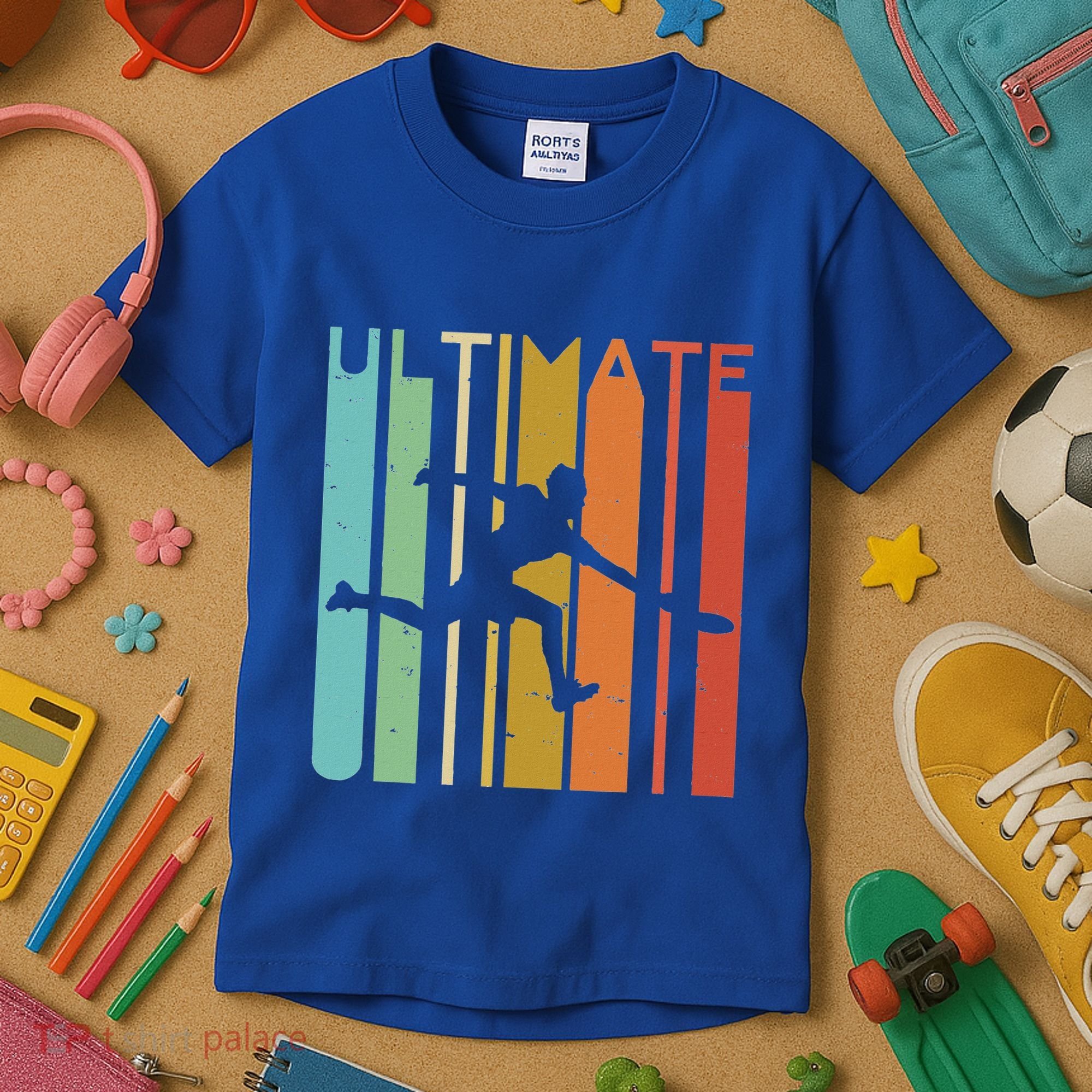 Ultimate Frisbee Retro Player Kids T-Shirt