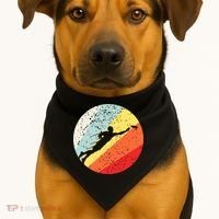 Ultimate Frisbee Retro Distressed USA-Made Doggie Bandana thumb 1
