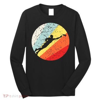 Ultimate Frisbee Retro Distressed Long Sleeve Shirt